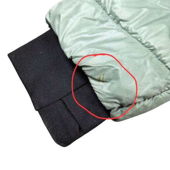 BCBG MAXAZRIA Puffer Jacket Womens Large Hooded Green Light Weight Down Filled - Picture 12 of 12